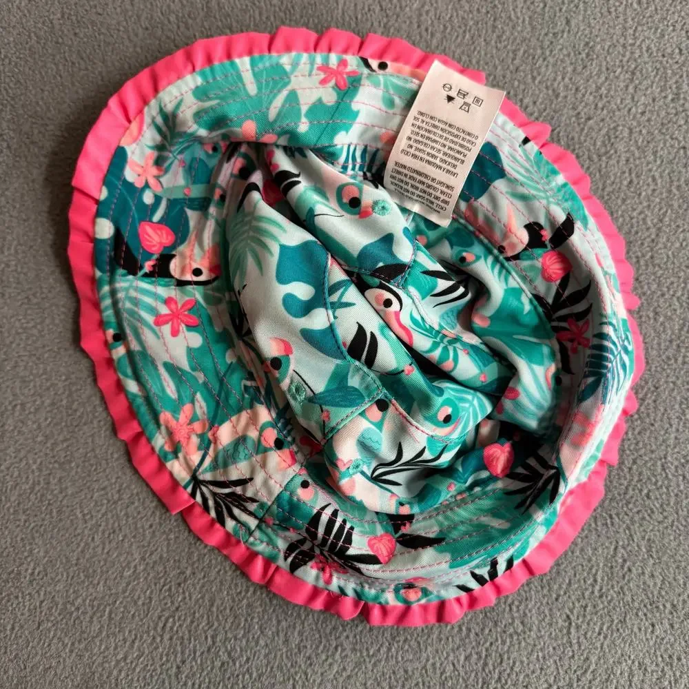 Skinz UPF 50 Sunwear Hat Kids 12/18 Months Pink Blue Swim Vacation Summer‎ Beach